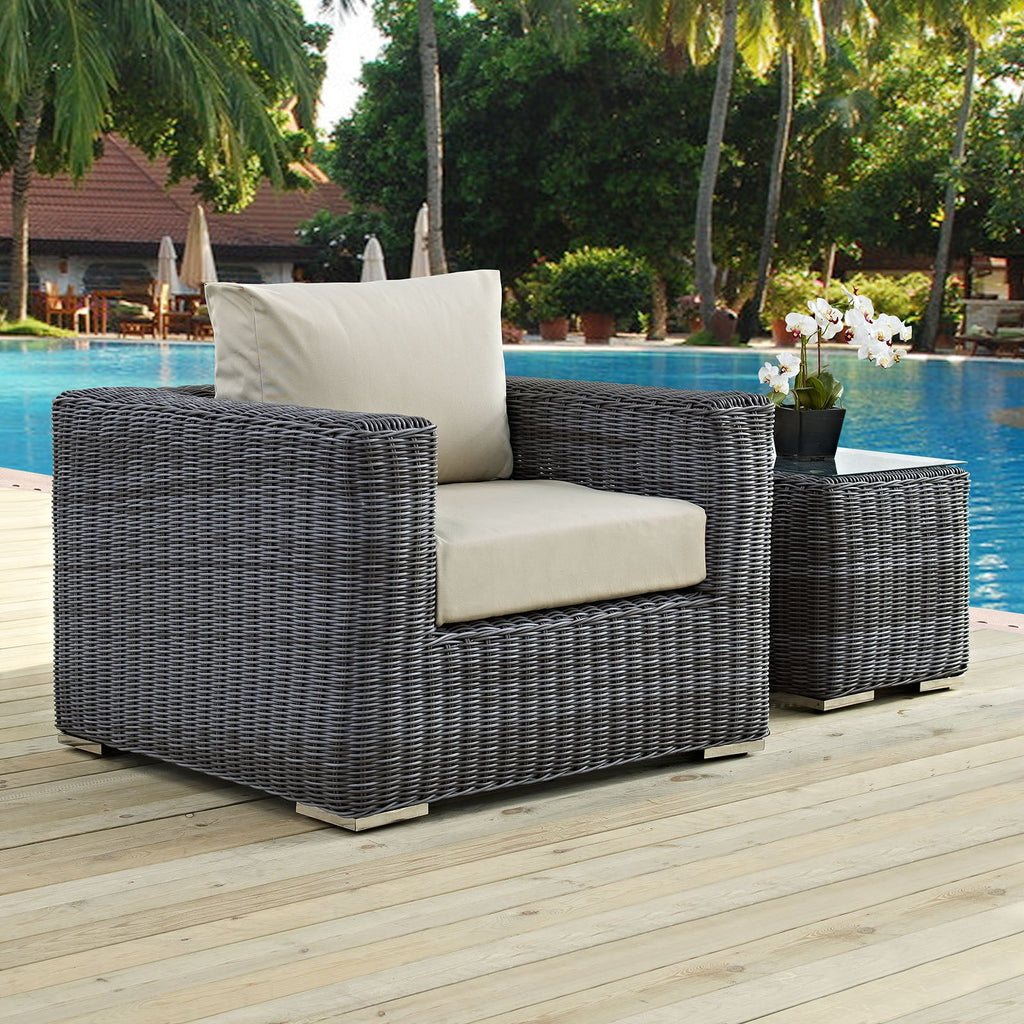 Summon Outdoor Patio Fabric Sunbrella¨ Armchair by Modway