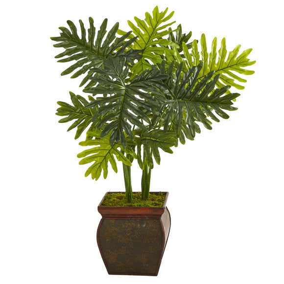 40" Philodendron Artificial Plant in Decorative Planter (Real Touch)