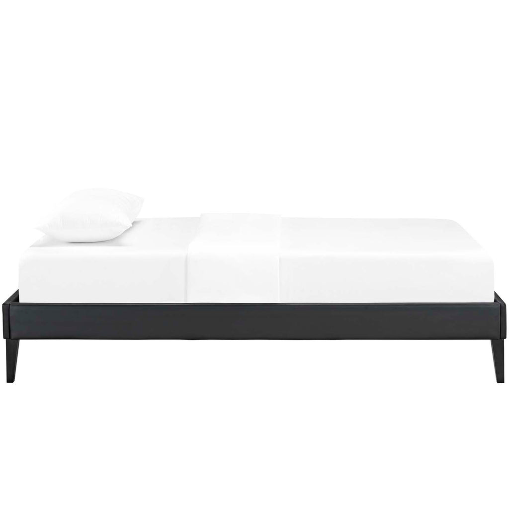 Tessie Vinyl Twin Bed Frame with Squared Tapered Legs by Modway