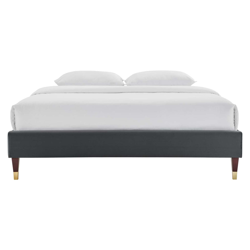 Harlow Performance Velvet King Platform Bed Frame by Modway