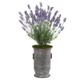 33"  Lavender Artificial Plant in Decorative Metal Planter