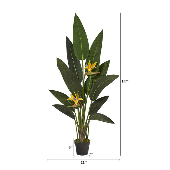 4.5' Bird of Paradise Artificial Plant (Real Touch)