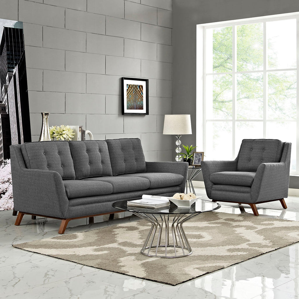 Beguile Upholstered Fabric Living Room Set Set of 2 by Modway