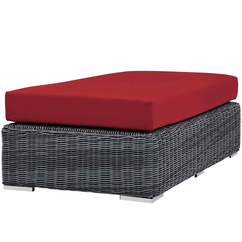 Summon Outdoor Patio Sunbrella¨ Rectangle Ottoman by Modway
