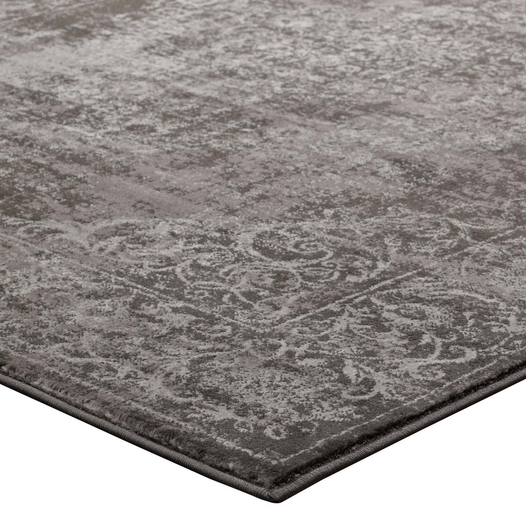 Gamela Rustic Vintage Ornate Floral Medallion 8x10 Area Rug by Modway