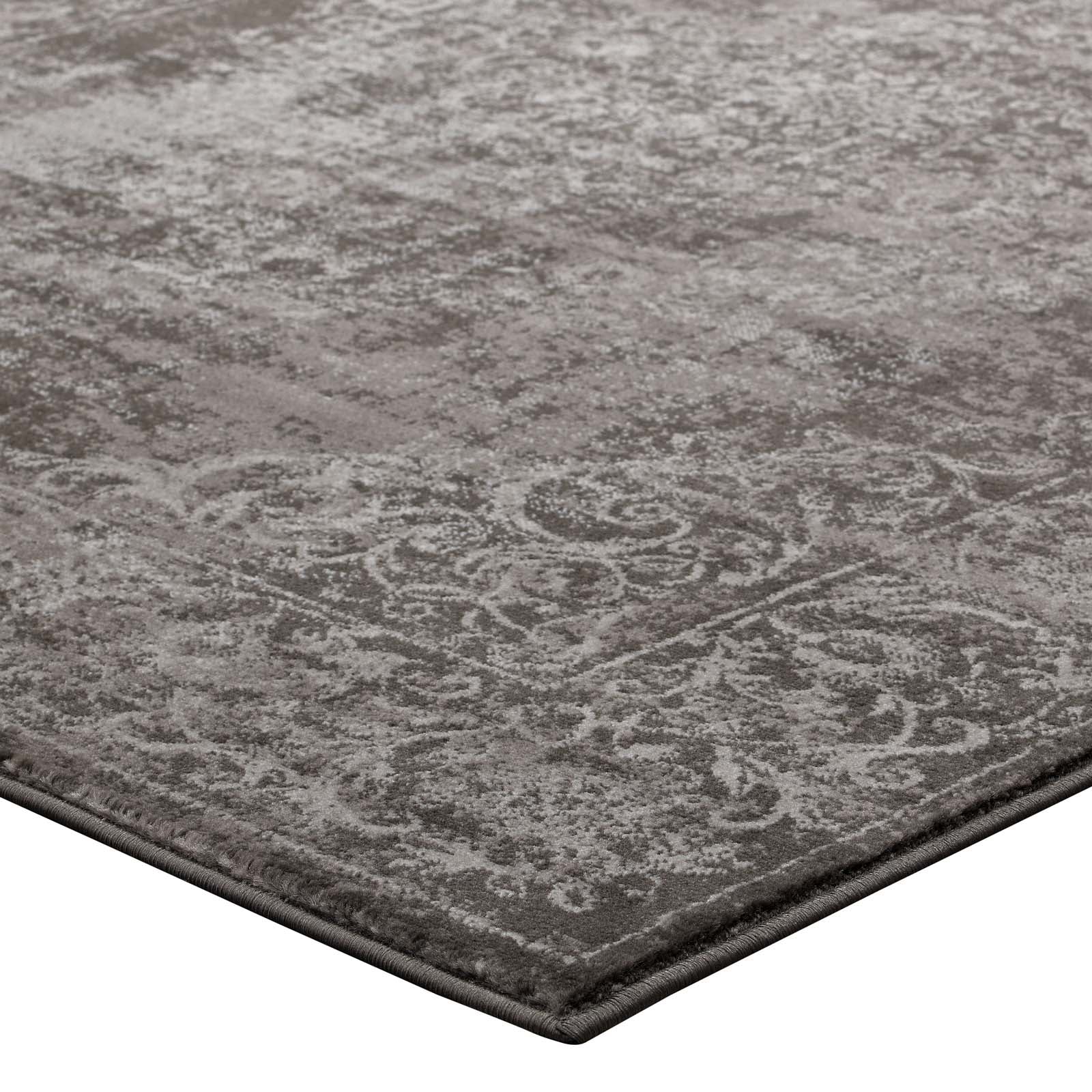 Gamela Rustic Vintage Ornate Floral Medallion 8x10 Area Rug by Modway