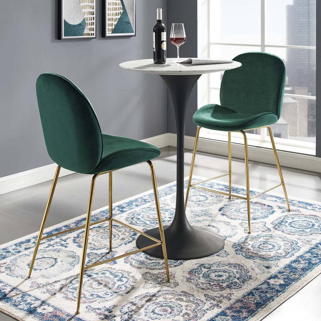 Lippa 28" Round Faux Marble Bar Table by Modway