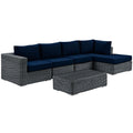 Summon 5 Piece Outdoor Patio Sunbrella¨ Sectional Set by Modway