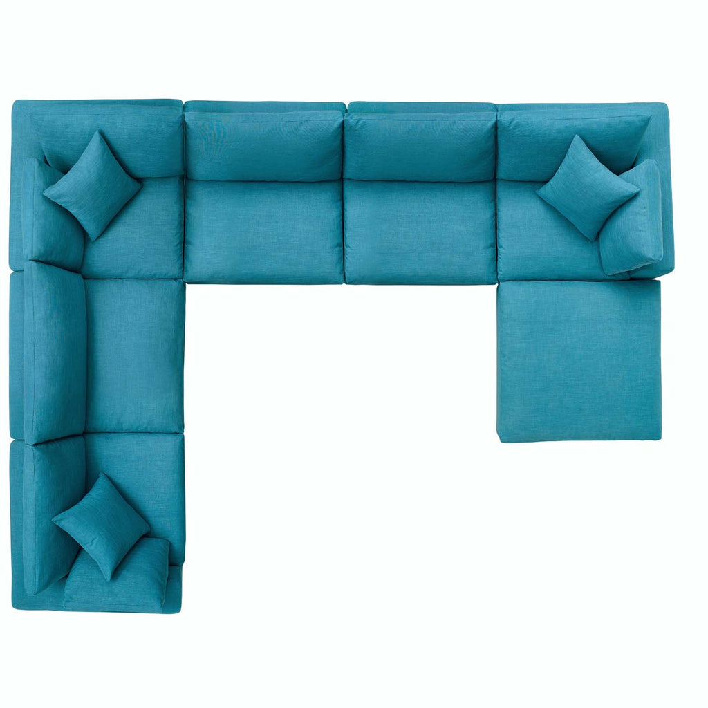 Commix 7-Piece Down Filled Overstuffed Sectional Sofa by Modway