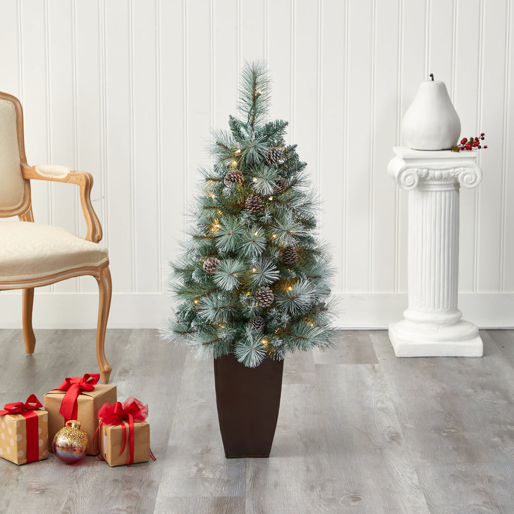 3.5' Frosted Tip British Columbia Mountain Pine Artificial Christmas Tree