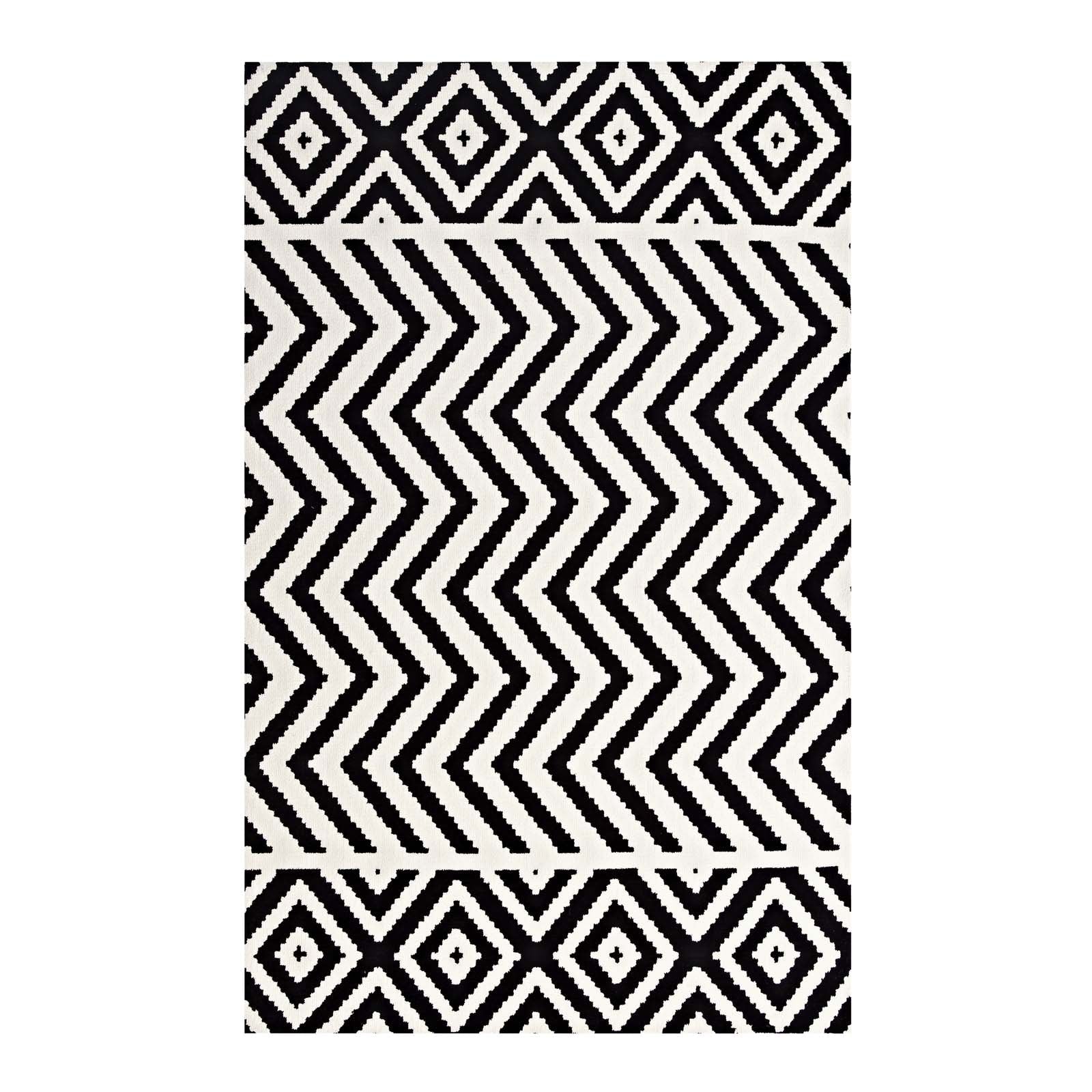 Ailani Geometric Chevron / Diamond 8x10 Area Rug by Modway