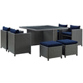 Sojourn 9 Piece Outdoor Patio Sunbrella¨ Dining Set by Modway
