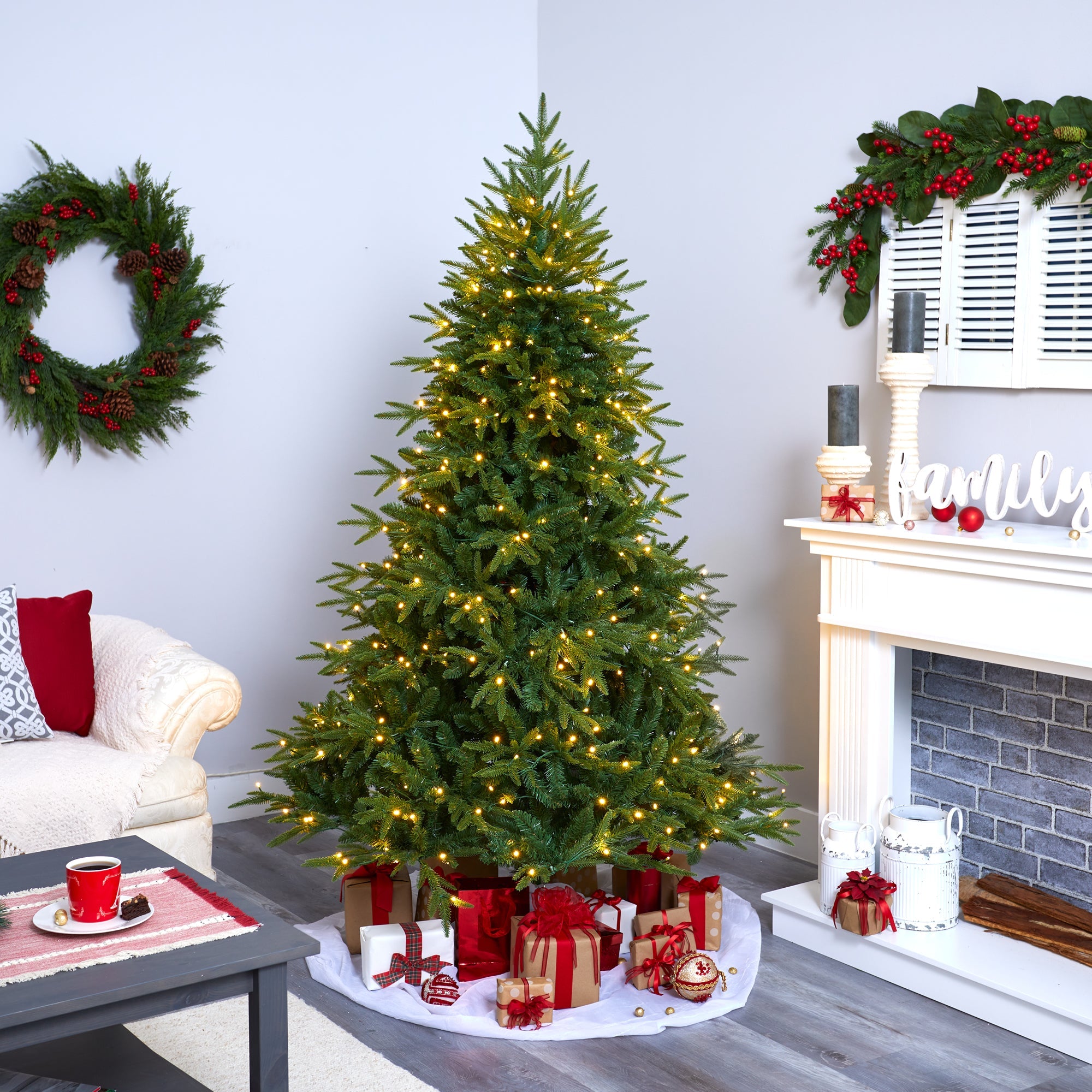 6' Colorado Mountain Fir 'Natural Look' Artificial Christmas Tree w/ 350 LED