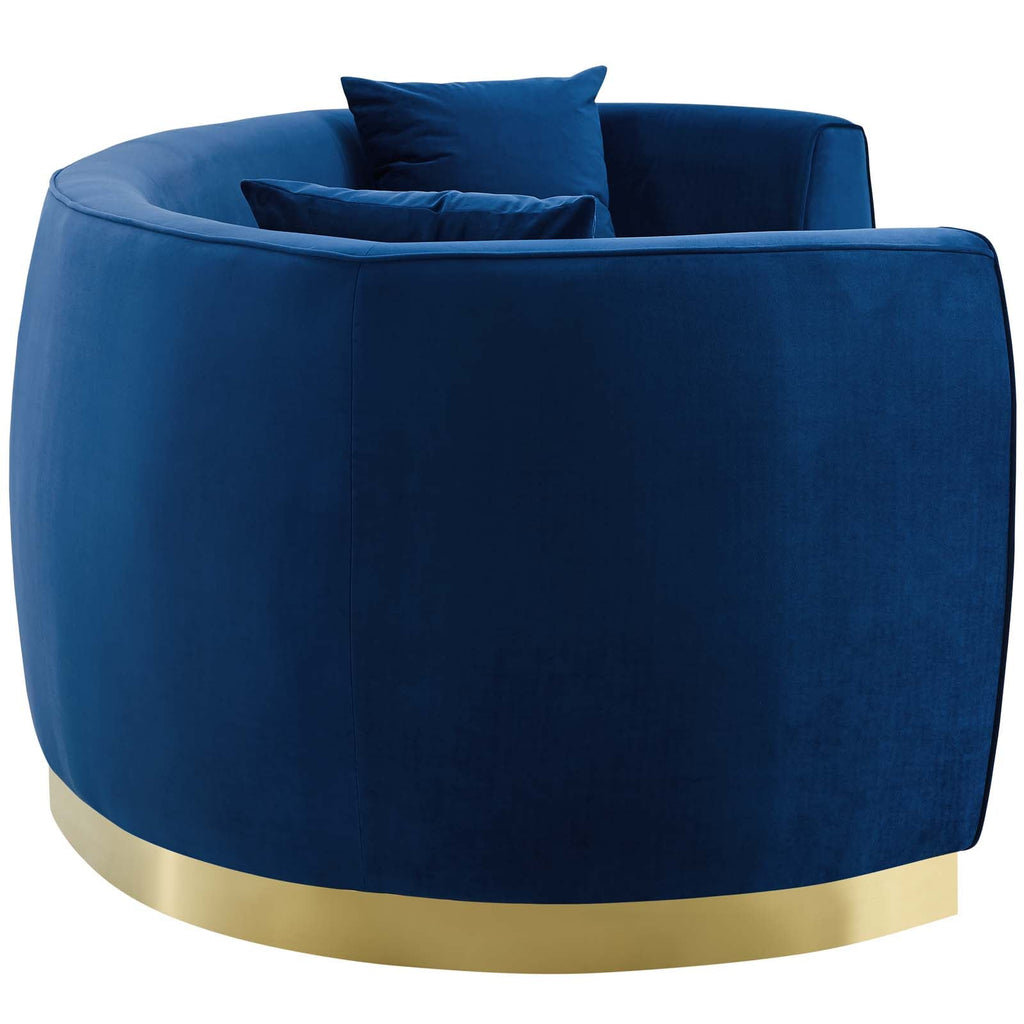 Resolute Curved Performance Velvet Sofa by Modway