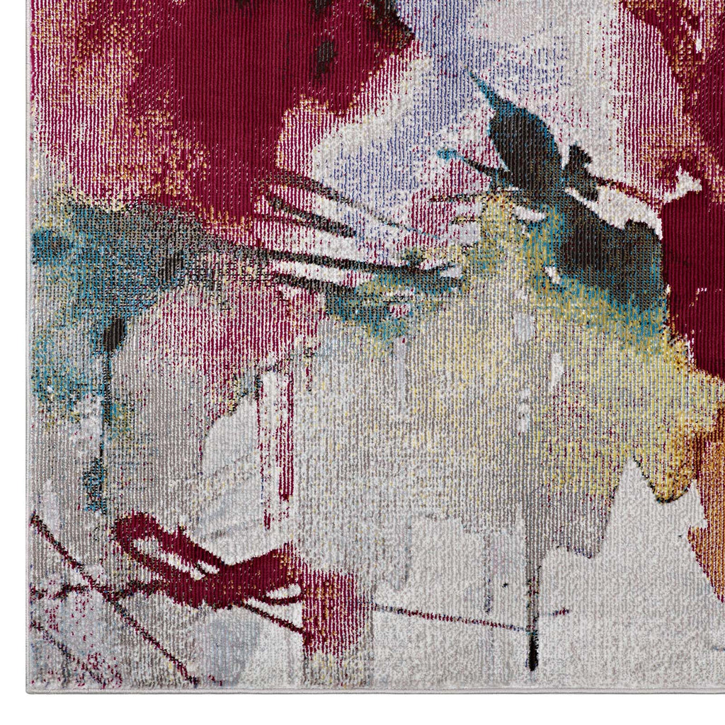 Blume Abstract Floral 4x6 Area Rug by Modway