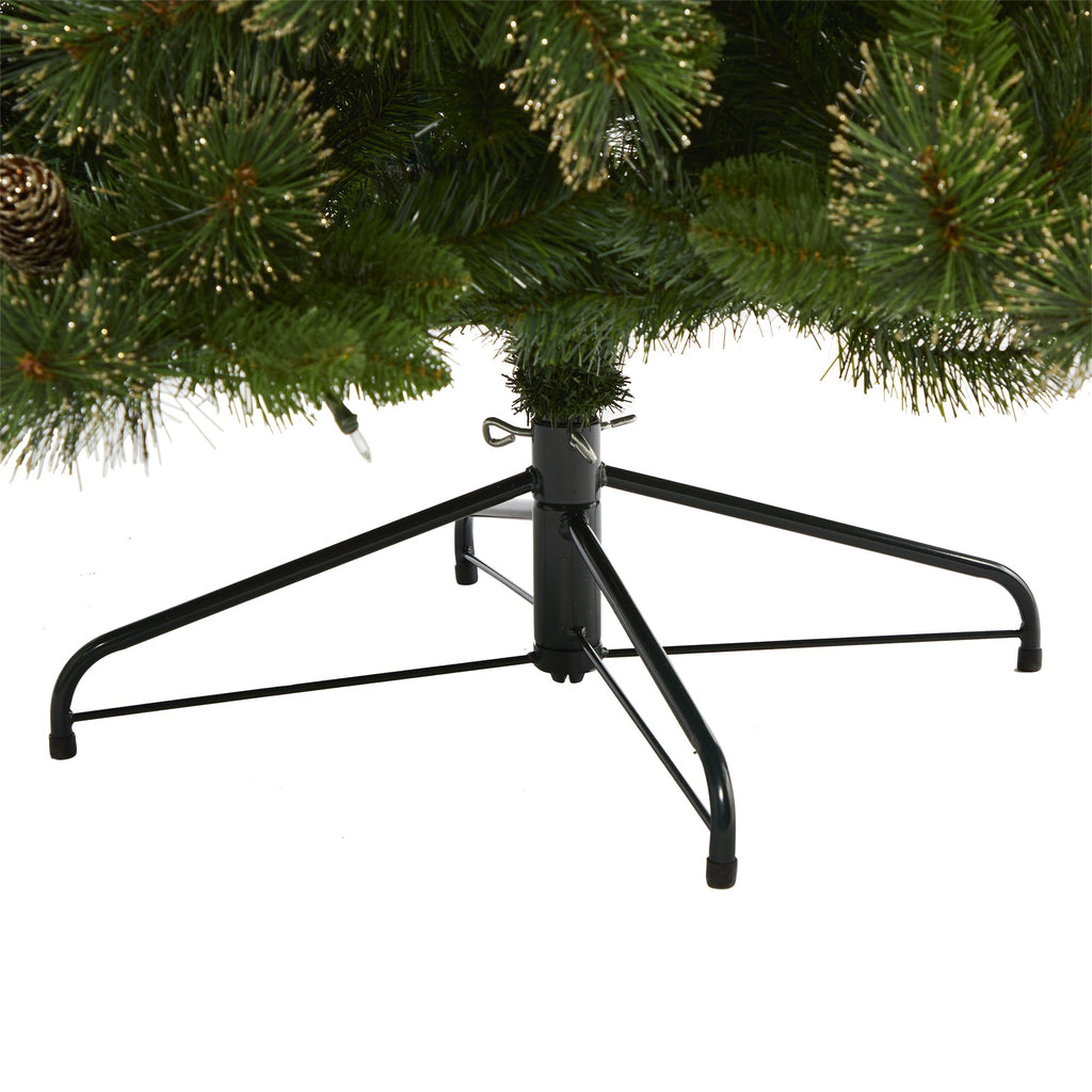 7.5' Golden Tip Washington Pine Artificial Christmas Tree w/ 600 Clear Lights
