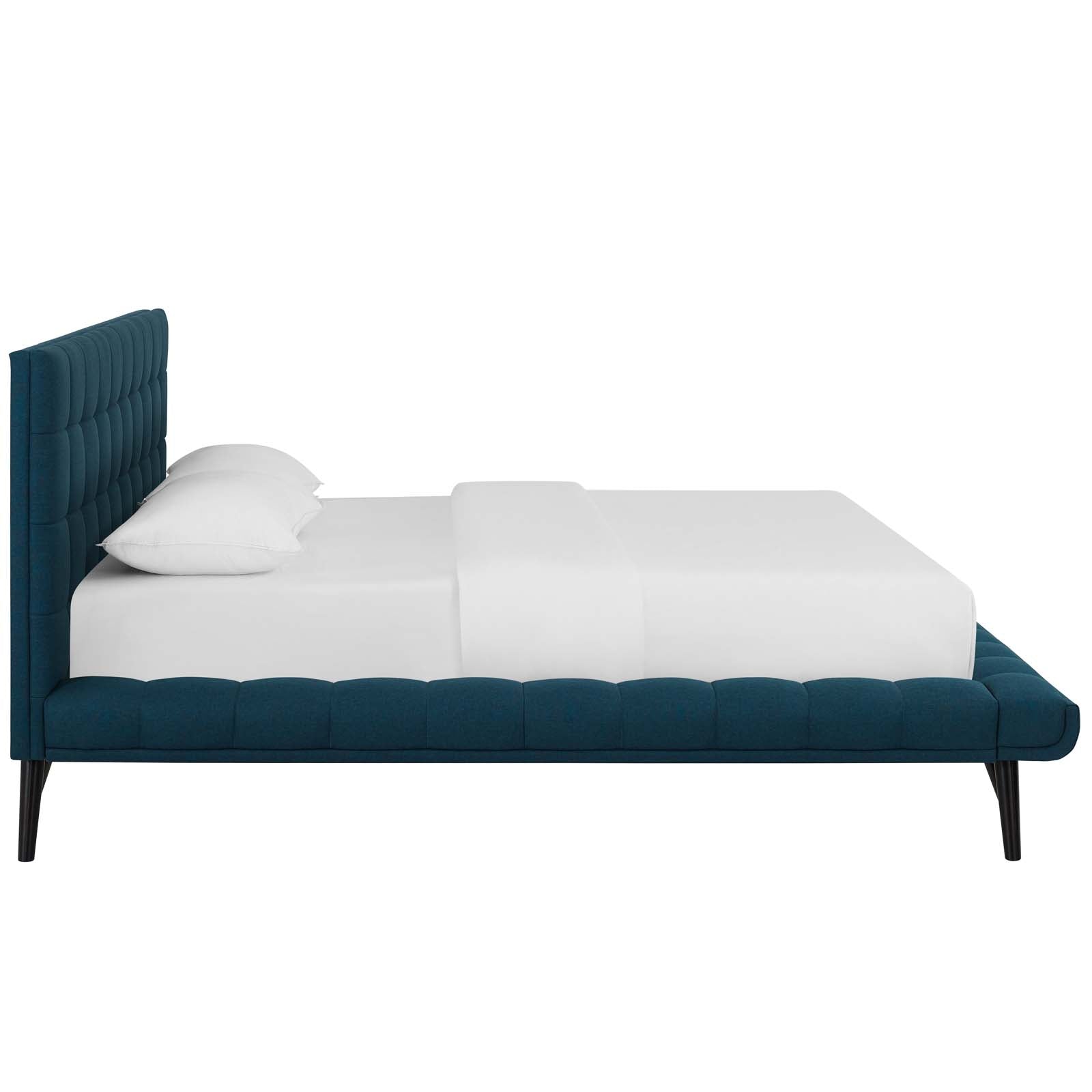 Julia Biscuit Tufted Upholstered Fabric Queen Platform Bed by Modway