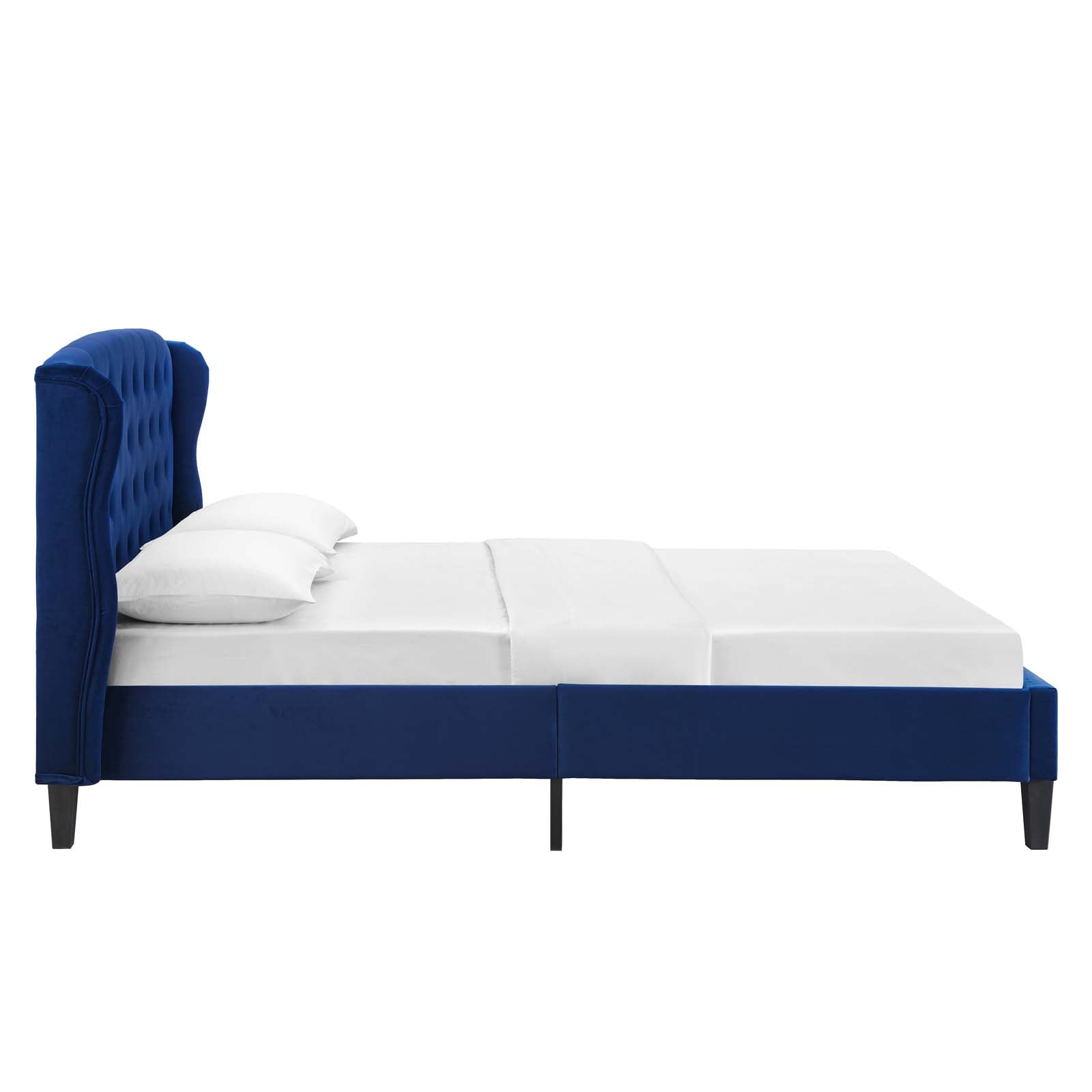 Penelope Tufted Wingback Performance Velvet Queen Platform Bed by Modway
