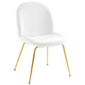 Scoop Gold Stainless Steel Leg Performance Velvet Dining Chair by Modway