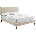 Amaris Fabric Queen Platform Bed with Round Splayed Legs by Modway