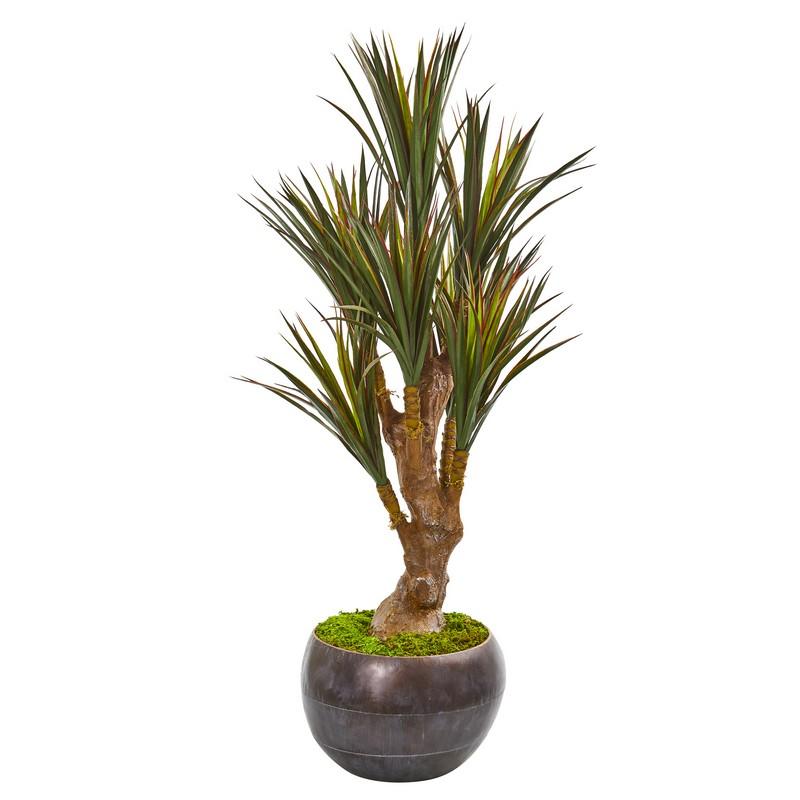 47" Yucca Artificial Tree In Decorative Planter Uv Resistant (Indoor/Outdoor)