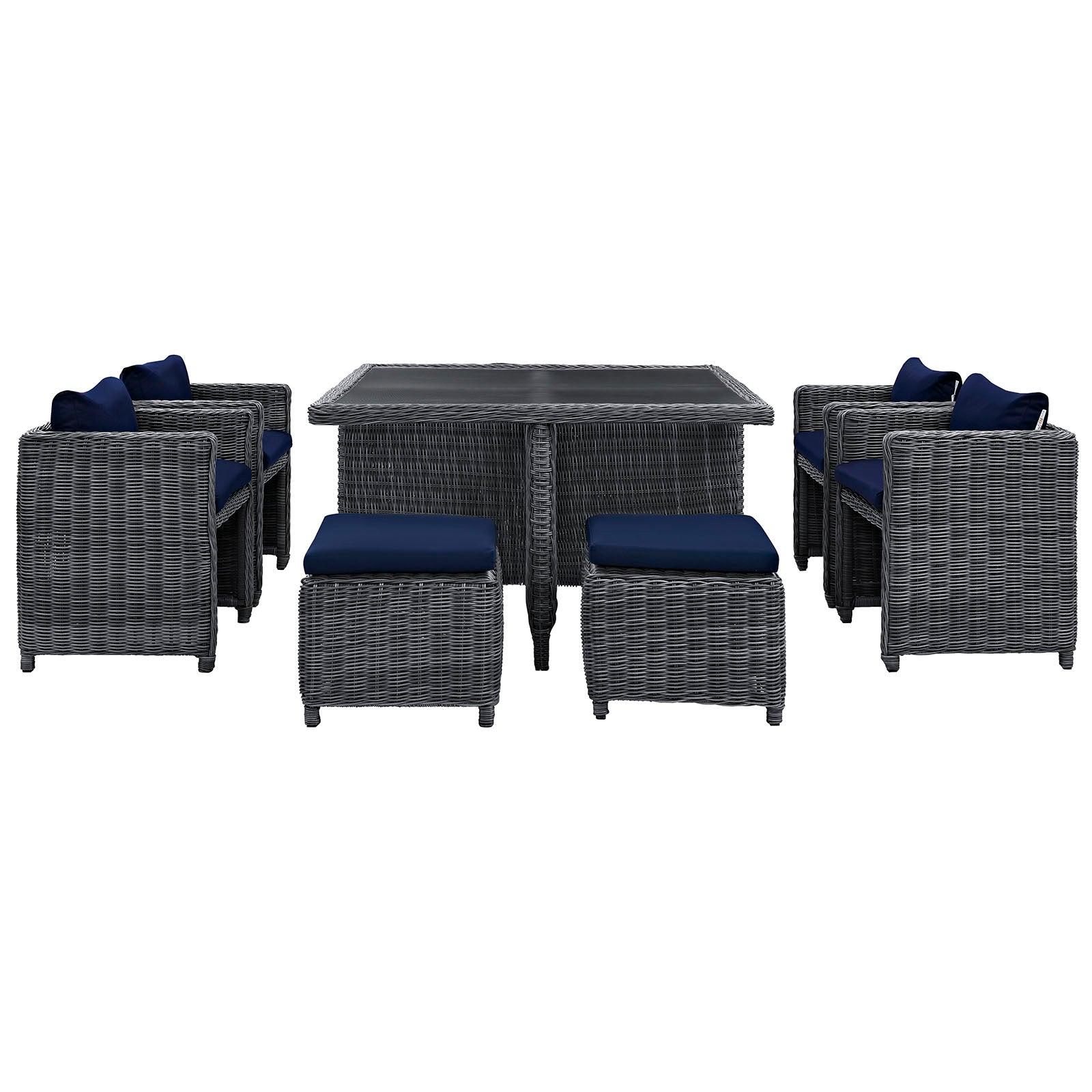 Summon 9 Piece Outdoor Patio Sunbrella¨ Dining Set by Modway