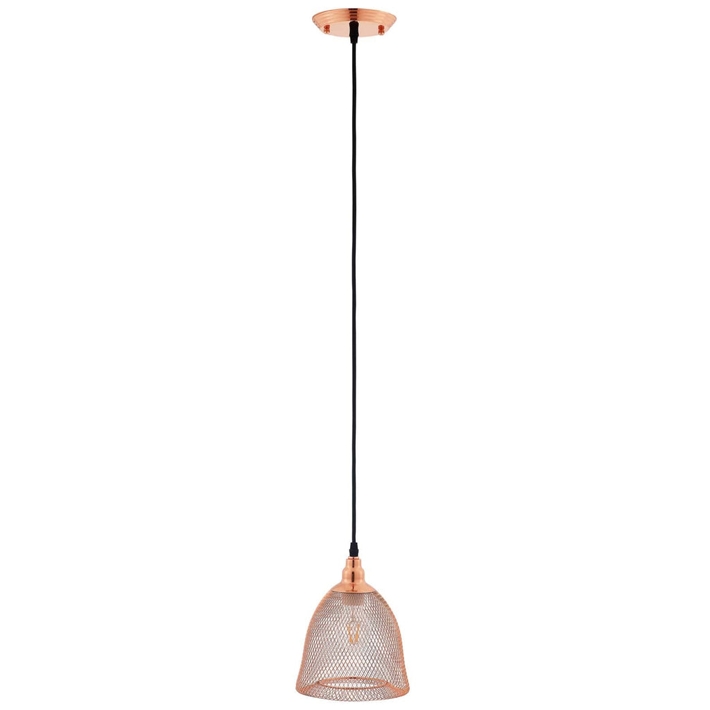 Glimmer Bell-Shaped Rose Gold Pendant Light by Modway
