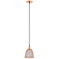 Glimmer Bell-Shaped Rose Gold Pendant Light by Modway