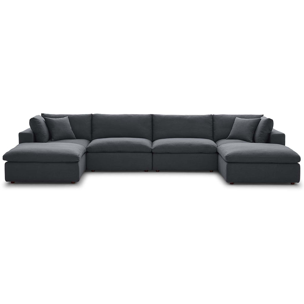 Commix 6-Piece Down Filled Overstuffed Sectional Sofa by Modway