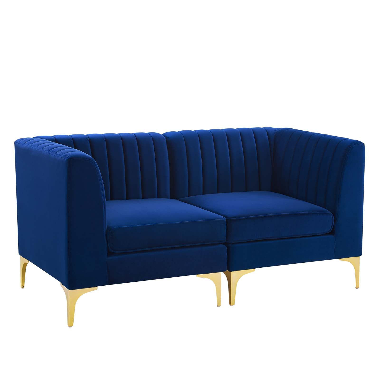 Triumph Channel Tufted Performance Velvet Loveseat by Modway
