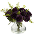 Rose & Maiden Hair Arrangement w/Vase