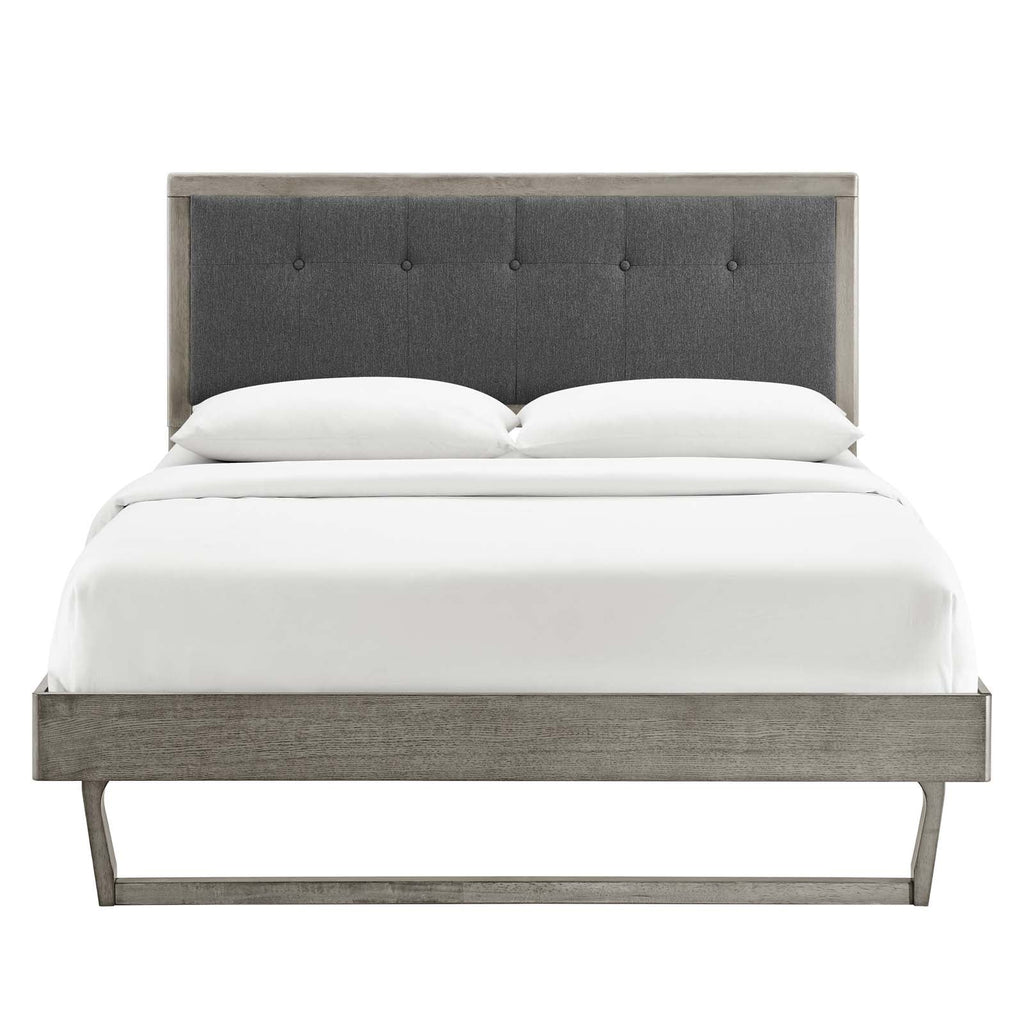 Willow Wood King Platform Bed With Angular Frame by Modway
