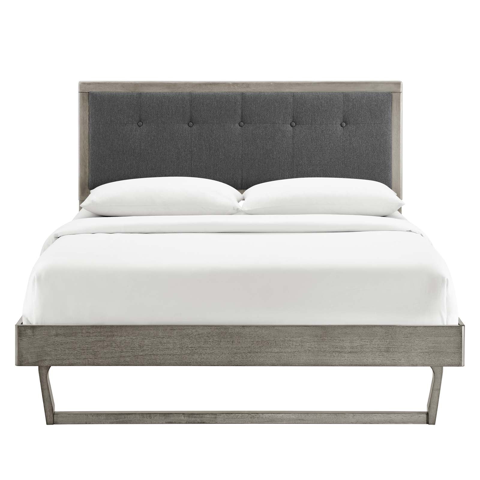 Willow Wood King Platform Bed With Angular Frame by Modway
