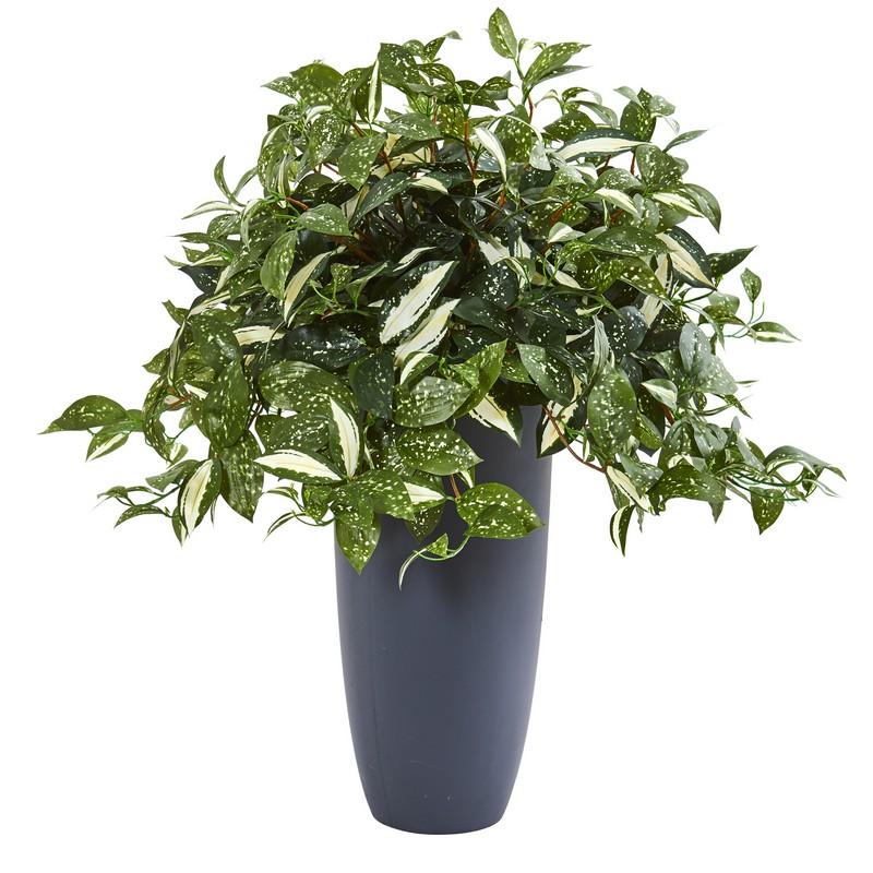 28"  Florida Beauty Artificial Plant in Gray Planter