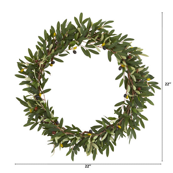 23" Olive Artificial Wreath