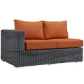 Summon Outdoor Patio Sunbrella¨ Left Arm Loveseat by Modway