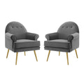 Revive Performance Velvet Armchair Set of 2 by Modway