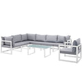 Fortuna 8 Piece Outdoor Patio Sectional Sofa Set by Modway