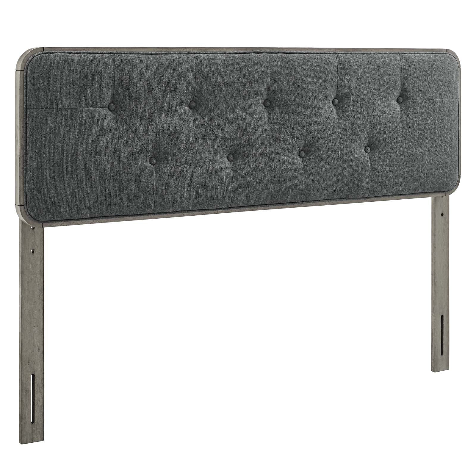 Collins Tufted Fabric and Wood King Headboard by Modway