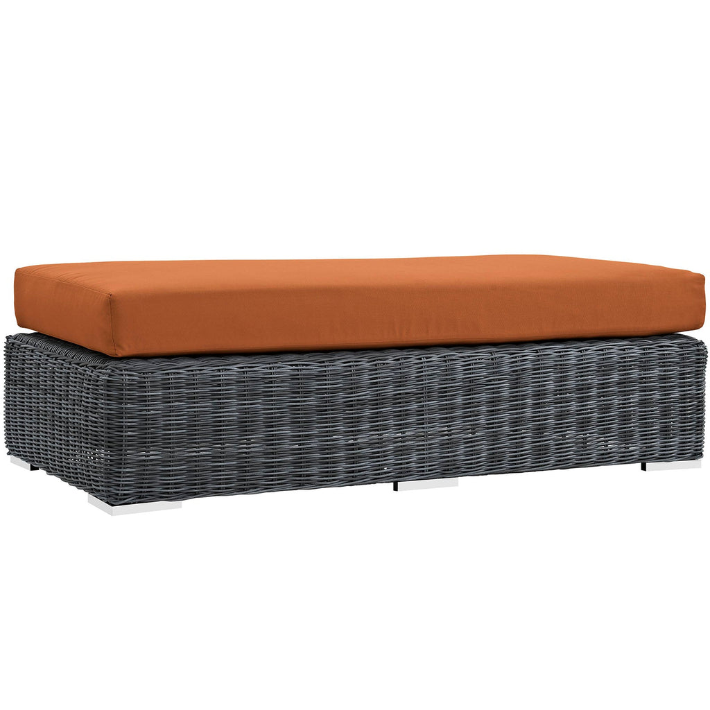 Summon Outdoor Patio Sunbrella¨ Rectangle Ottoman by Modway