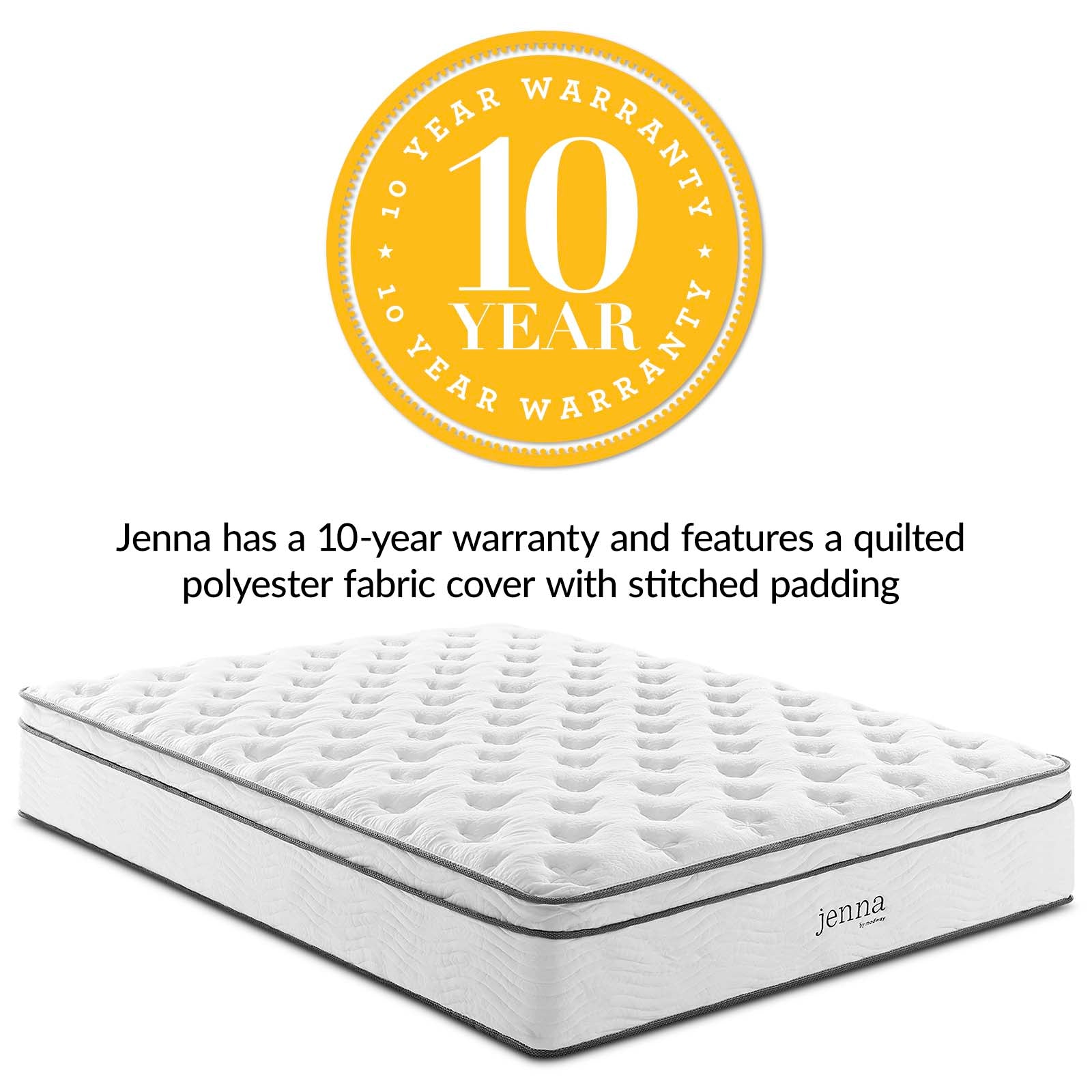 Jenna 14" Innerspring and Foam Full Mattress by Modway