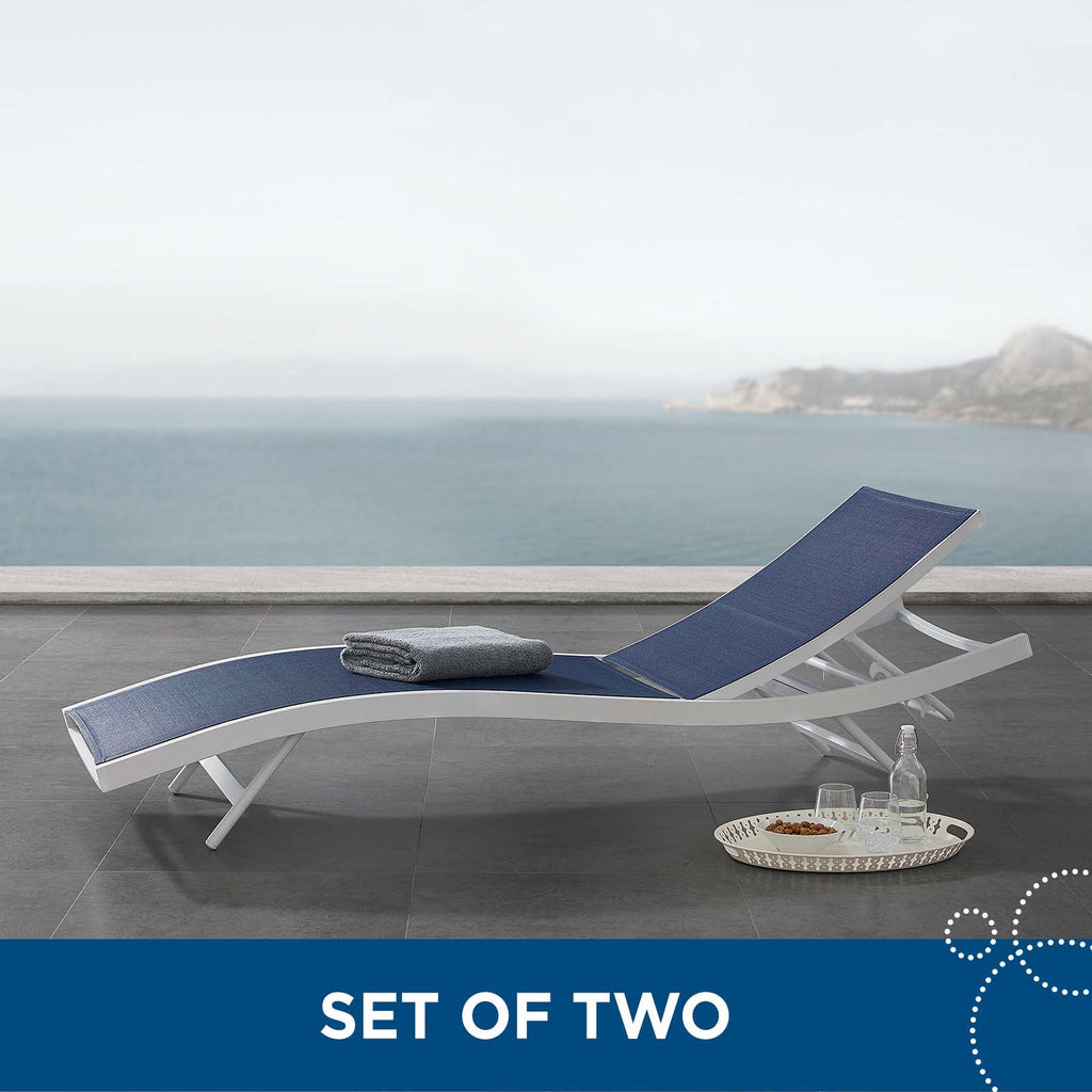 Glimpse Outdoor Patio Mesh Chaise Lounge Set of 2 by Modway