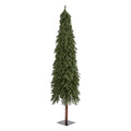 7' Gr& Alpine Artificial Christmas Tree w/950 Bendable Branches on Natural Trunk