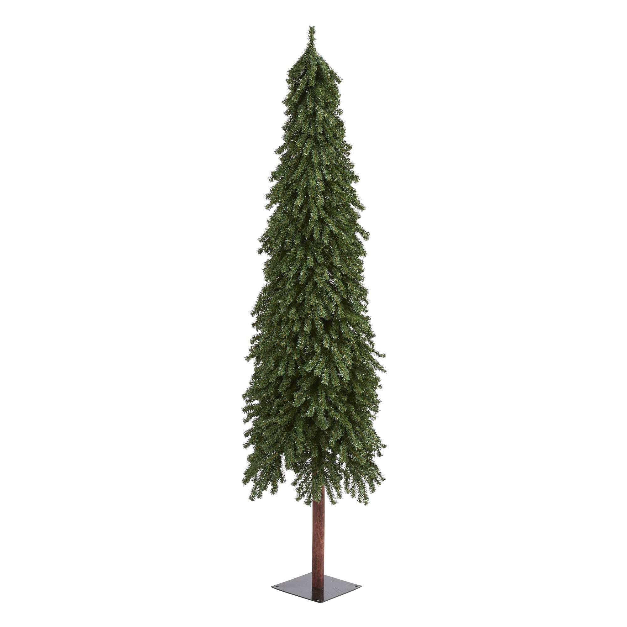 7' Gr& Alpine Artificial Christmas Tree w/950 Bendable Branches on Natural Trunk