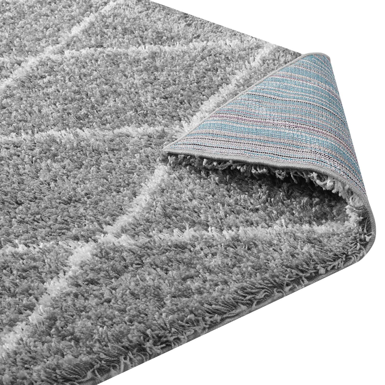 Toryn Diamond Lattice 5x8 Shag Area Rug by Modway