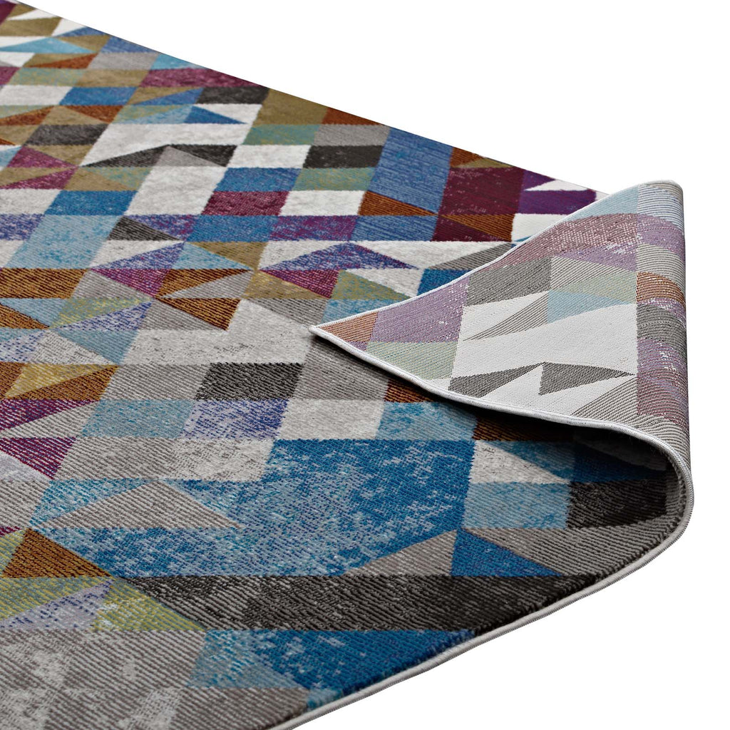 Lavendula Triangle Mosaic 4x6 Area Rug by Modway