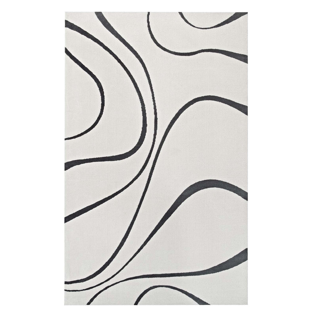 Therese Abstract Swirl 5x8 Area Rug by Modway