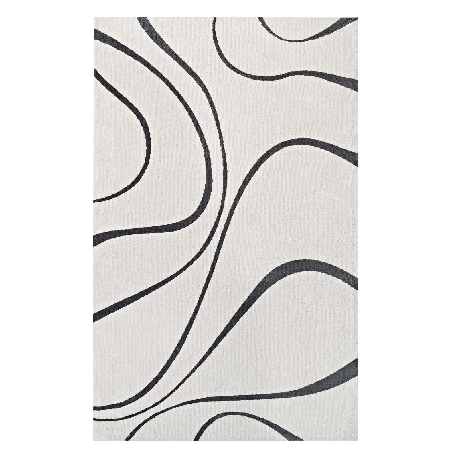 Therese Abstract Swirl 5x8 Area Rug by Modway