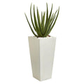 29"  Aloe Artificial Plant in White Planter