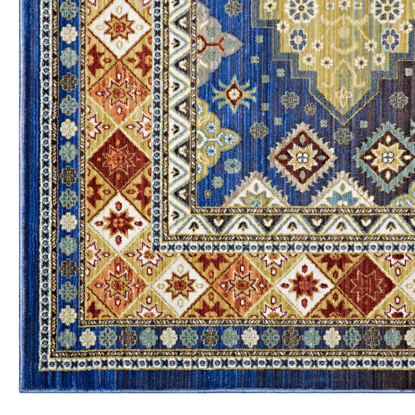 Atzi Distressed Southwestern Diamond Floral 4x6 Area Rug by Modway